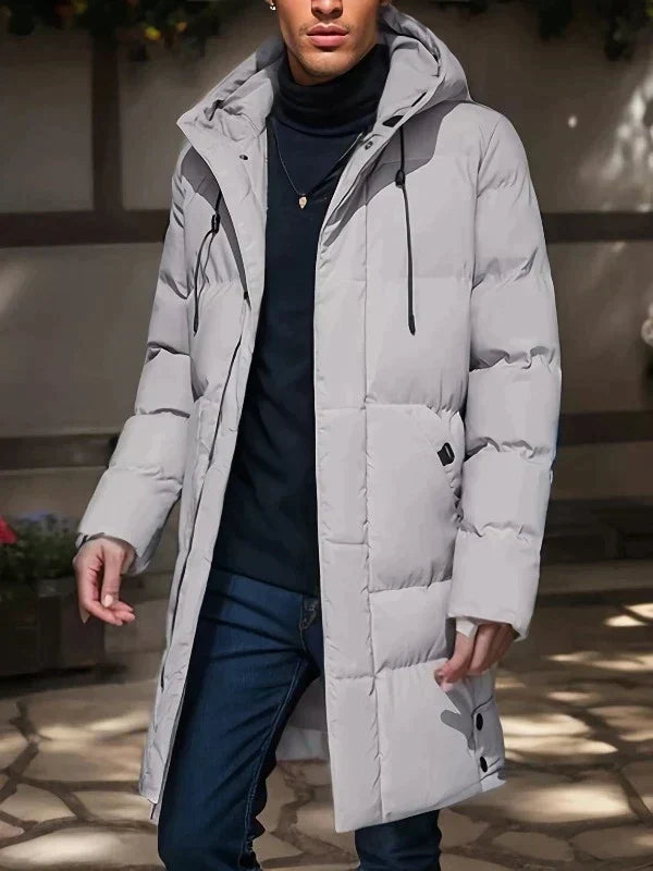 Stilla | Herre Puffer Vinterjakke - Hætte-Langdesign