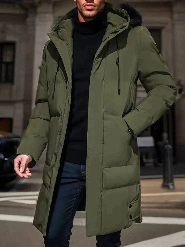 Stilla | Herre Puffer Vinterjakke - Hætte-Langdesign