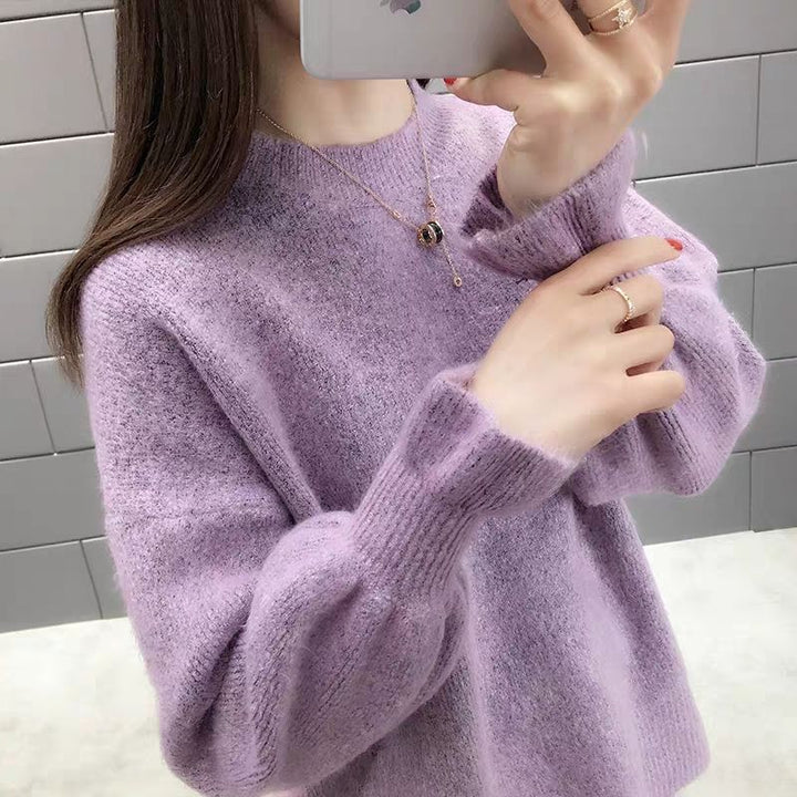 Femme Blød Puffærmet Strikpullover Stilla