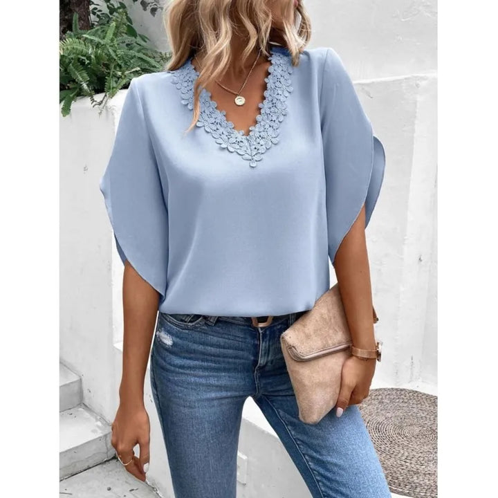 Stilla | Blouse Casual V-hals Blonder Bluse
