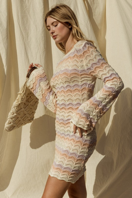 Stilla | Hals Klokærme Sweaterkjole