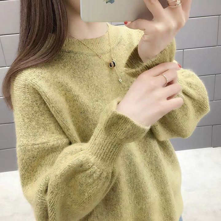 Femme Blød Puffærmet Strikpullover Stilla