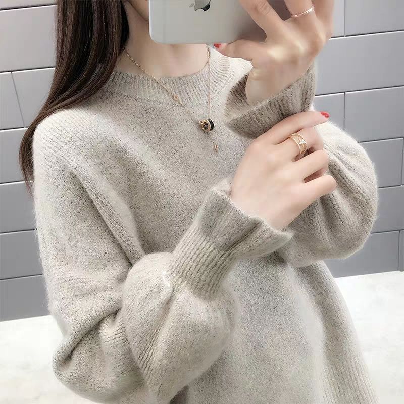 Femme Blød Puffærmet Strikpullover Stilla