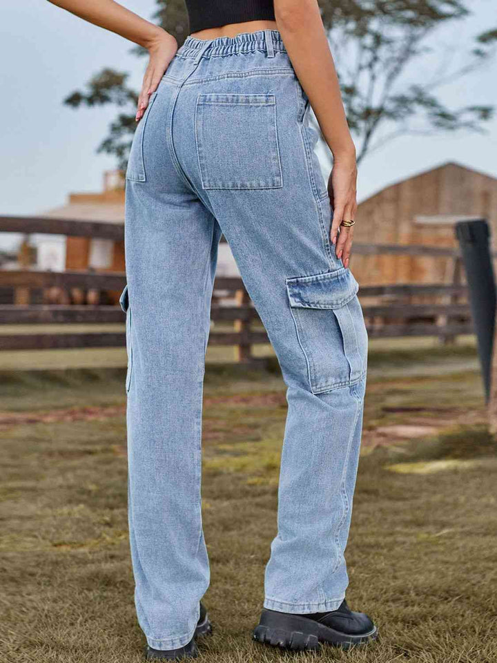 Stilla | Talje Cargo Jeans