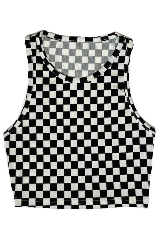 Stilla | Printet Rib Strik Tank