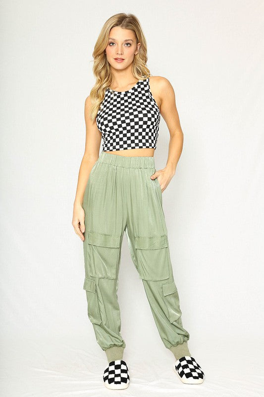 Stilla | Printet Rib Strik Tank