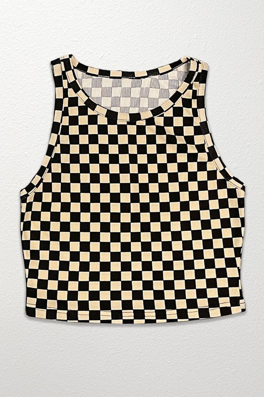 Stilla | Printet Rib Strik Tank