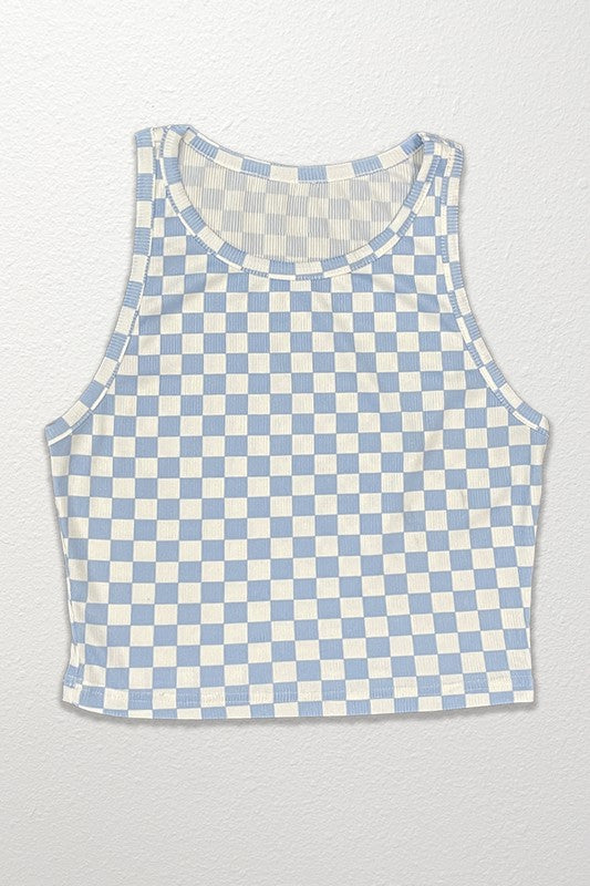 Stilla | Printet Rib Strik Tank
