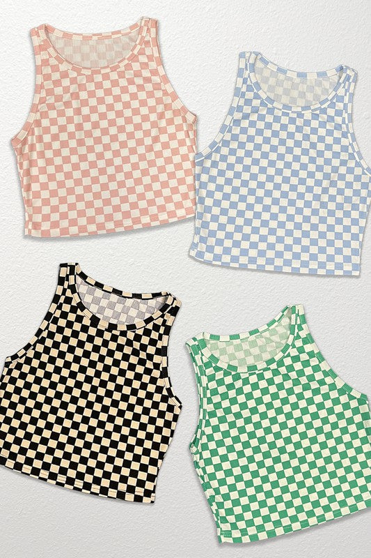 Stilla | Printet Rib Strik Tank