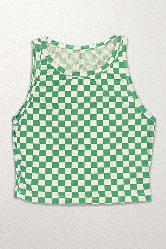 Stilla | Printet Rib Strik Tank