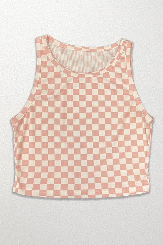 Stilla | Printet Rib Strik Tank