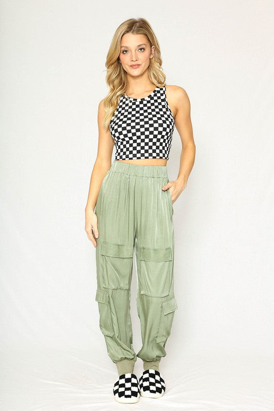 Stilla | Printet Rib Strik Tank