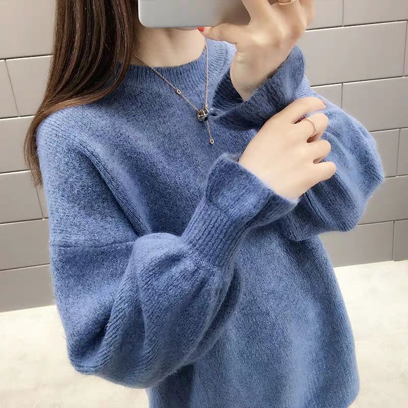 Femme Blød Puffærmet Strikpullover Stilla