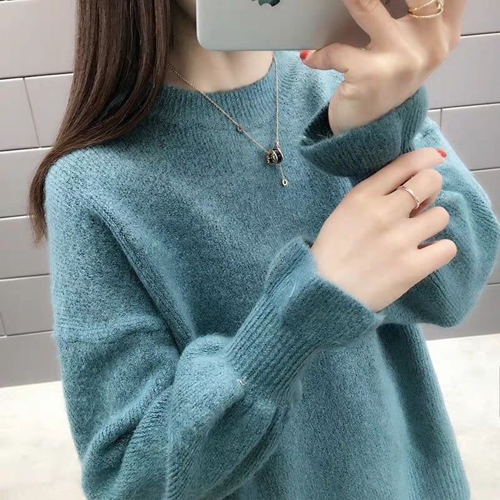 Femme Blød Puffærmet Strikpullover Stilla