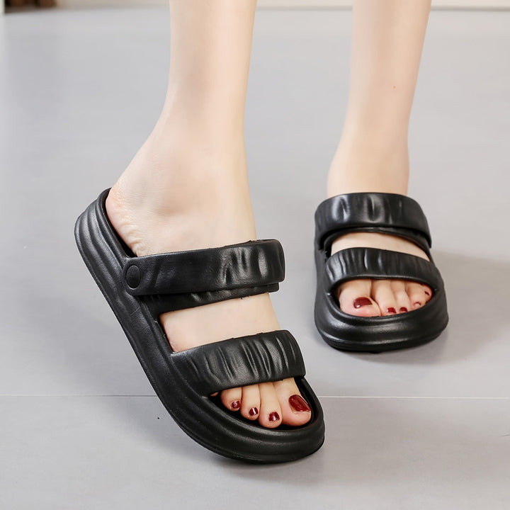 Stilla | Platform Sandaler, Lette Sommerflip Flops, Med Åbne Tæer, Komfortable