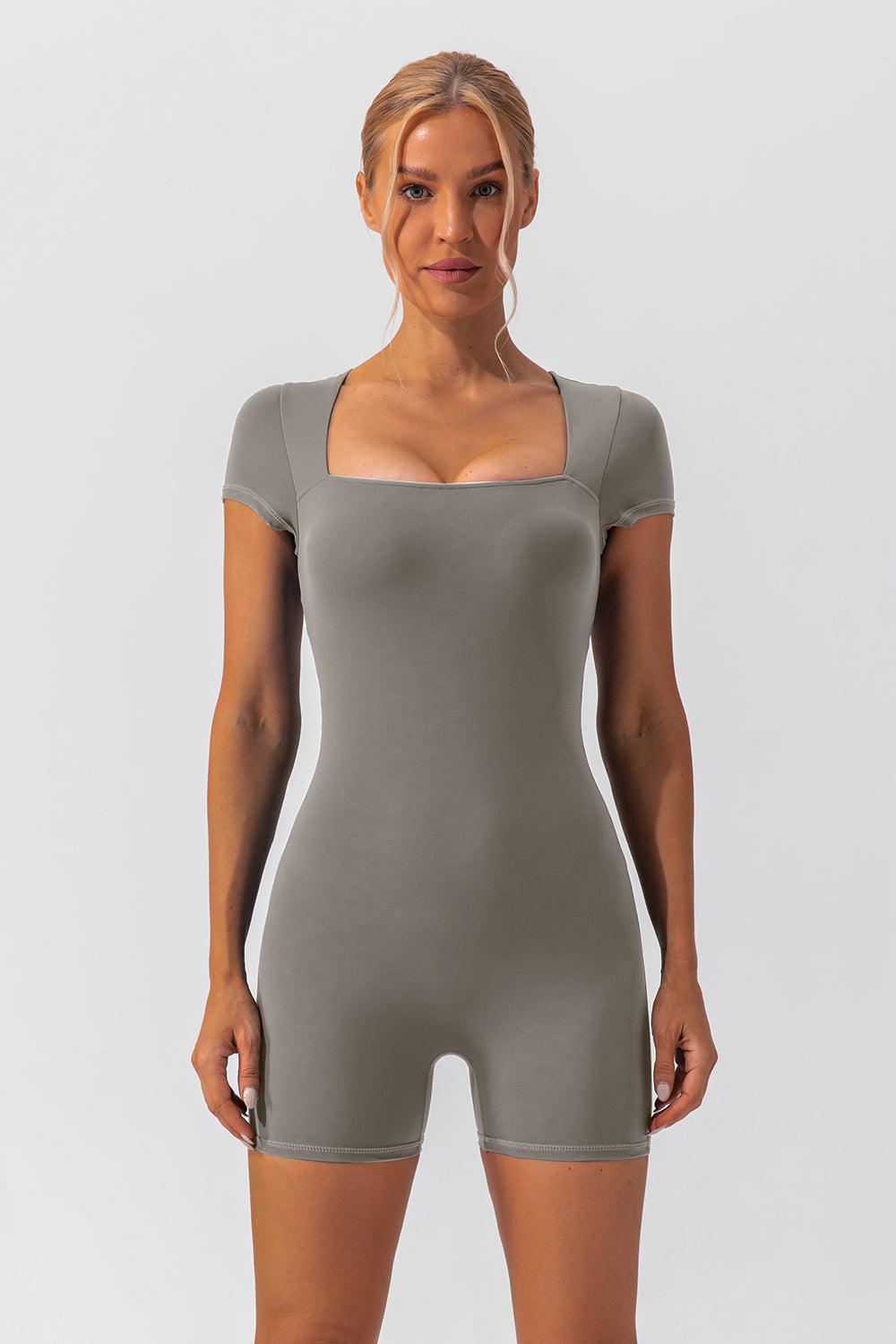 Stilla | Neck Cap Sleeve Active Romper