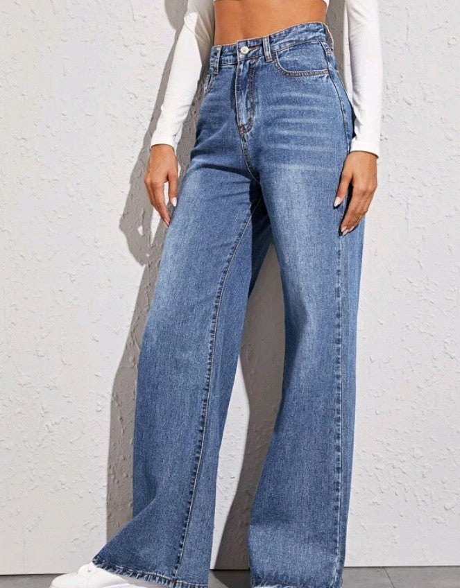 Damer vidt skårne høj talje jeans i casual look Skovae