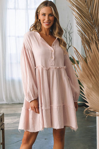 Stilla | Krøllet Distressed Flared Kjole