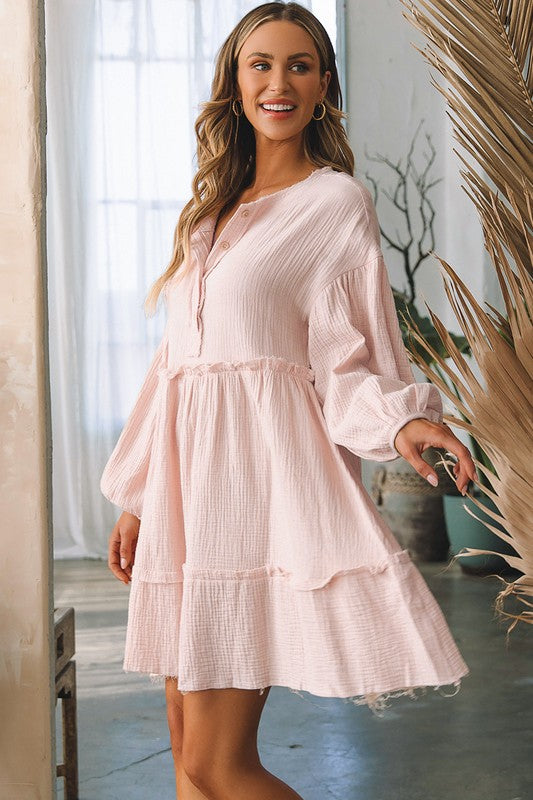 Stilla | Krøllet Distressed Flared Kjole