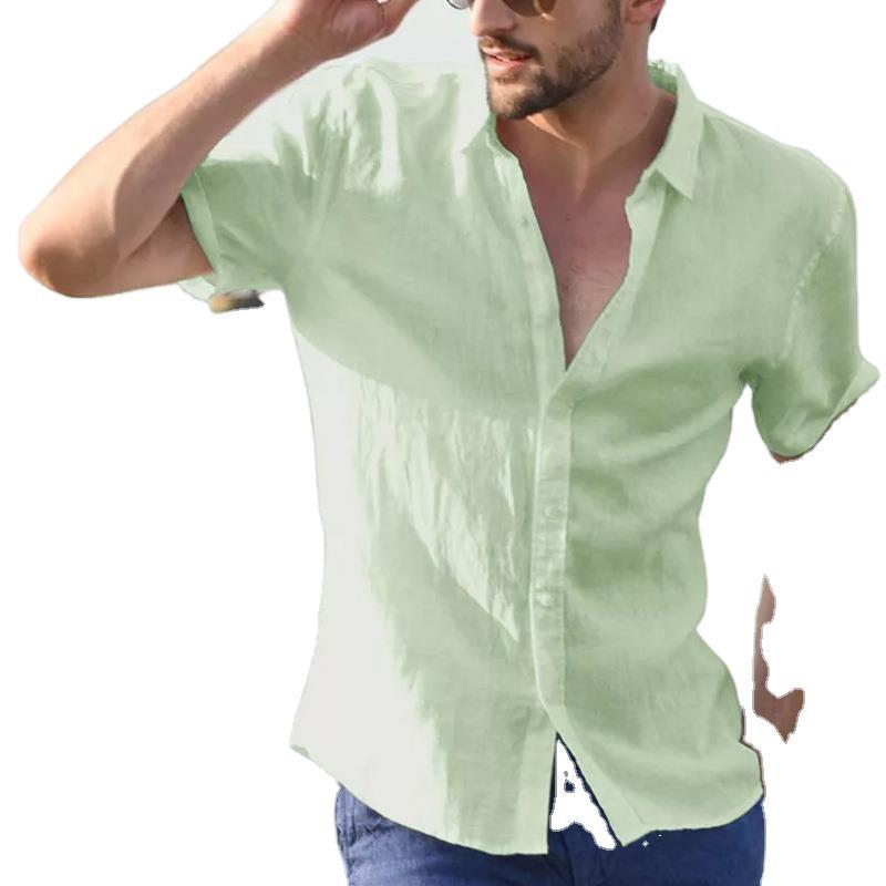 Herrer Korte Ærmer Let Linnedshirt Stilla