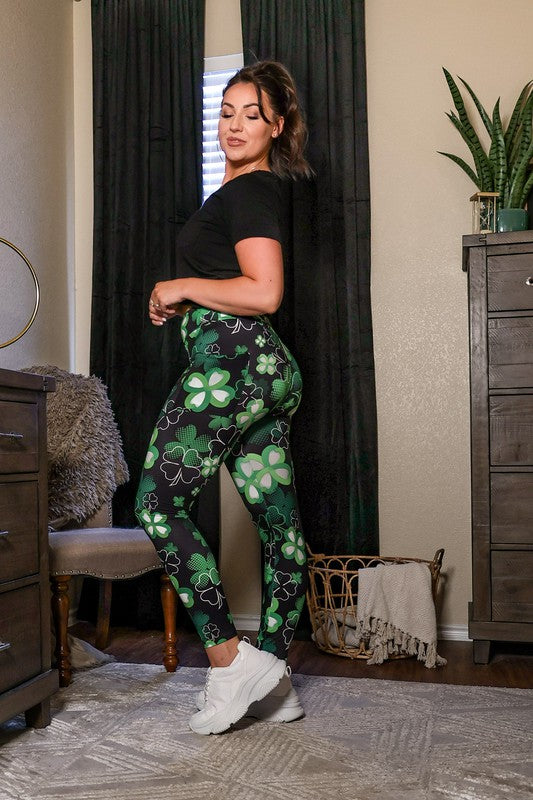 Stilla | Patricks Day Shamrock Leggings
