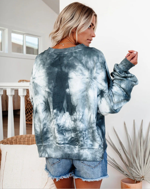 Femme Tie-Dye Pullover Sweatshirt Stilla