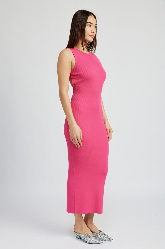 Stilla | Back Maxi Strikkjole