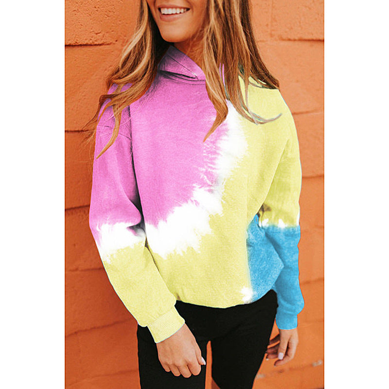 Dame hætte sweatshirts i livlig batik-stil Stilla
