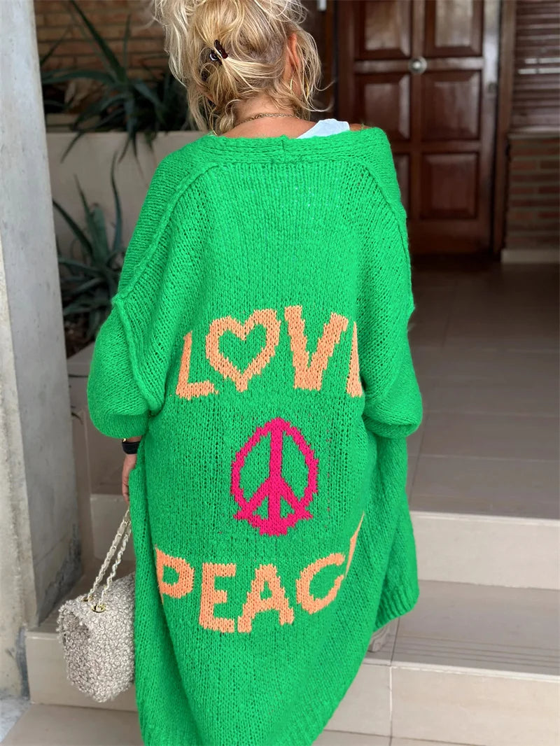 Stilla | Farverig Love Cardigan