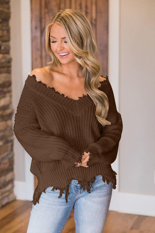 Stilla | Hem Dropped Shoulder Sweater