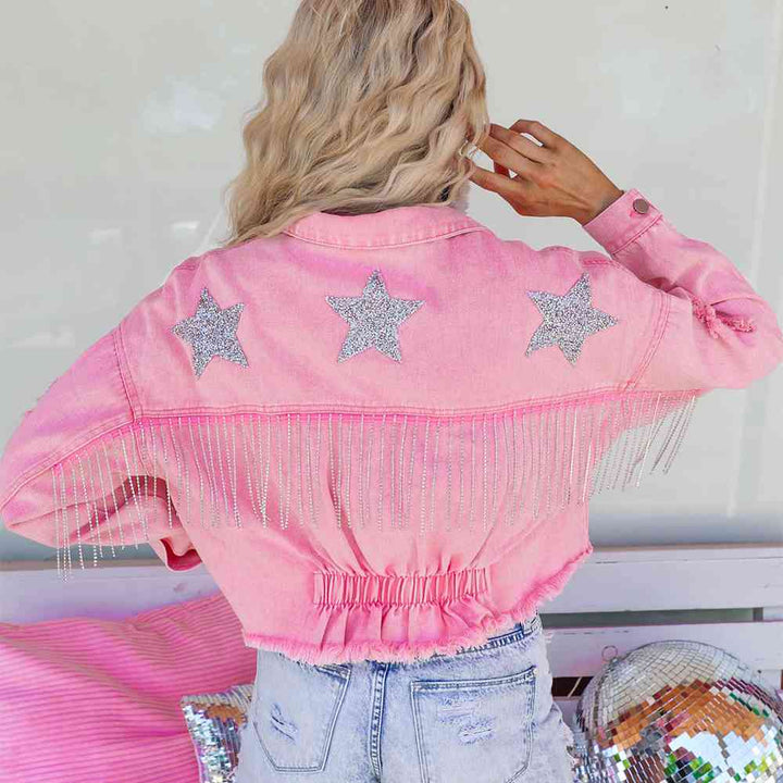Stilla | Raw Hem Dropped Shoulder Denim Jakke