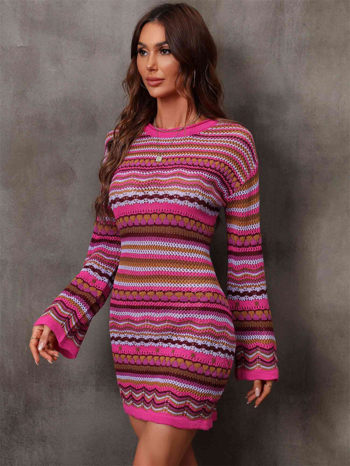 Stilla | Stripe Dropped Shoulder Sweater Dress