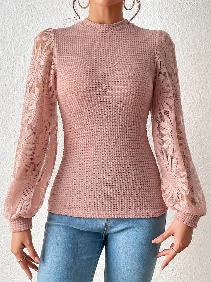 Stilla | T-shirt Med Rund Hals Og Blomsterprint