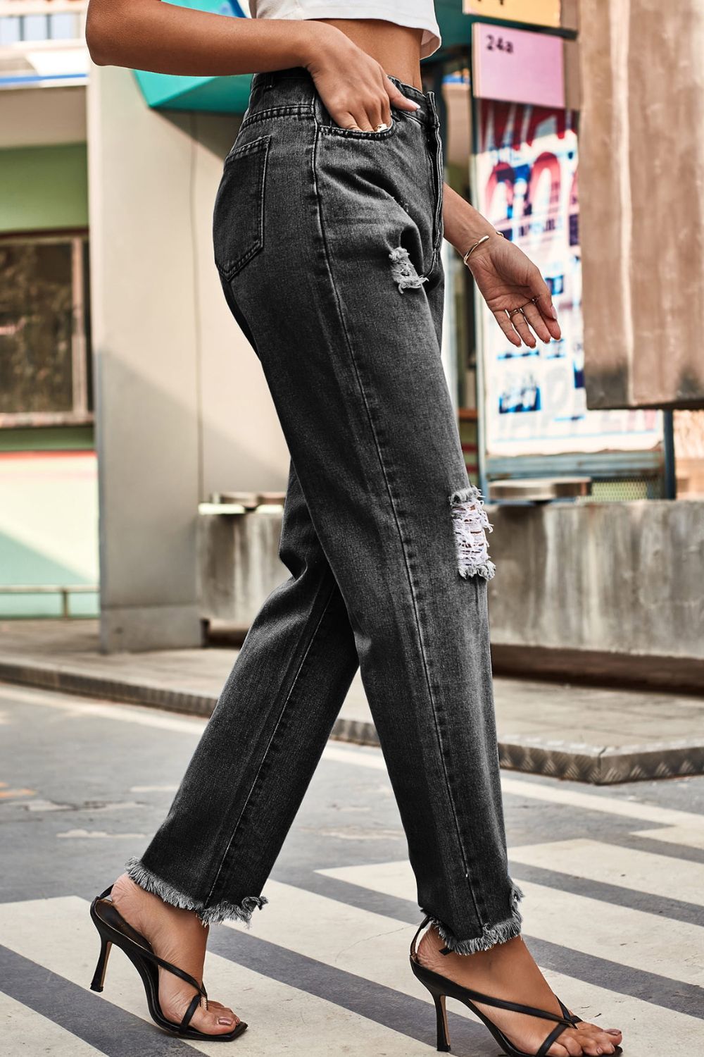 Stilla | Knapperede Løse Fit Jeans