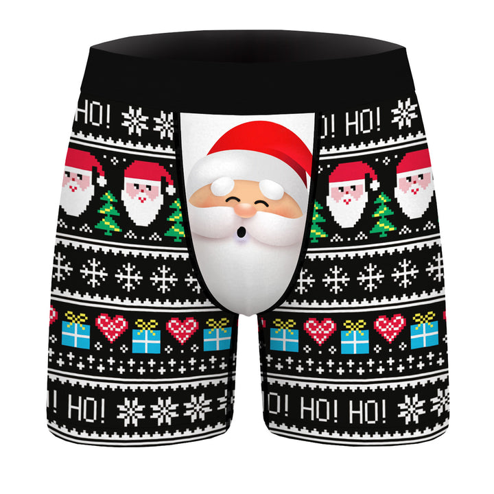 Herren Boxershorts med festligt snemand-design Stilla