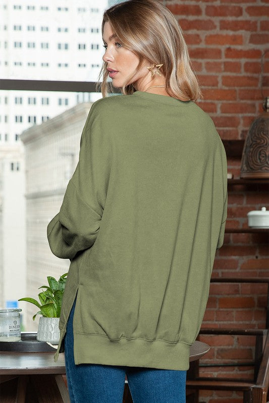 Stilla | Vasket Drop Shoulder Oversized Sweatshirt