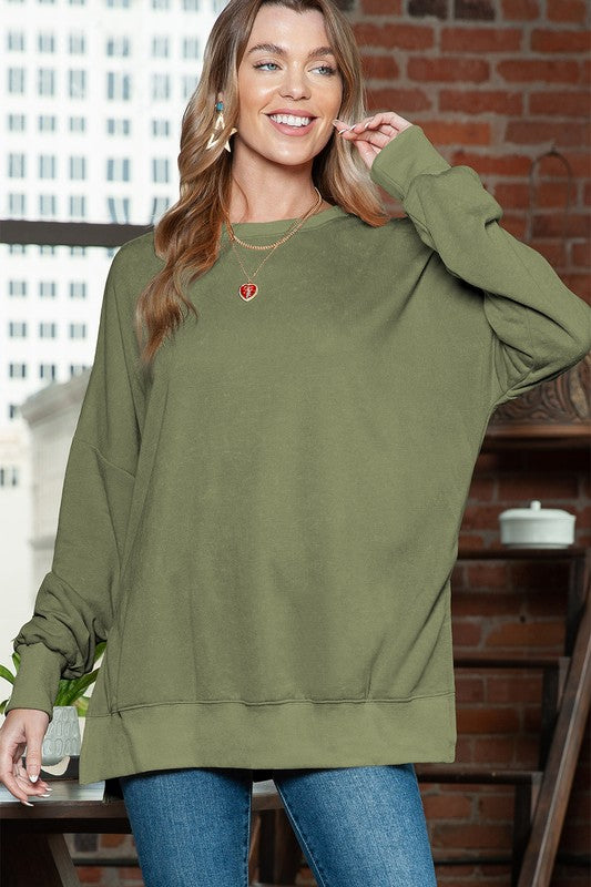Stilla | Vasket Drop Shoulder Oversized Sweatshirt