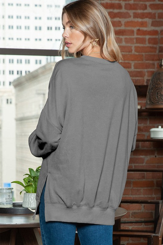 Stilla | Vasket Drop Shoulder Oversized Sweatshirt