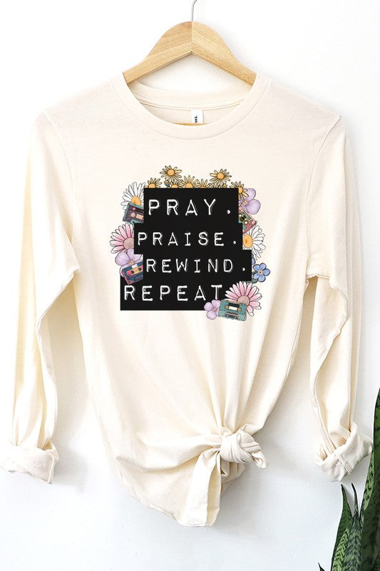 Stilla | Pray Praise Rewind Repeat Ls Top