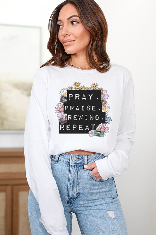 Stilla | Pray Praise Rewind Repeat Ls Top