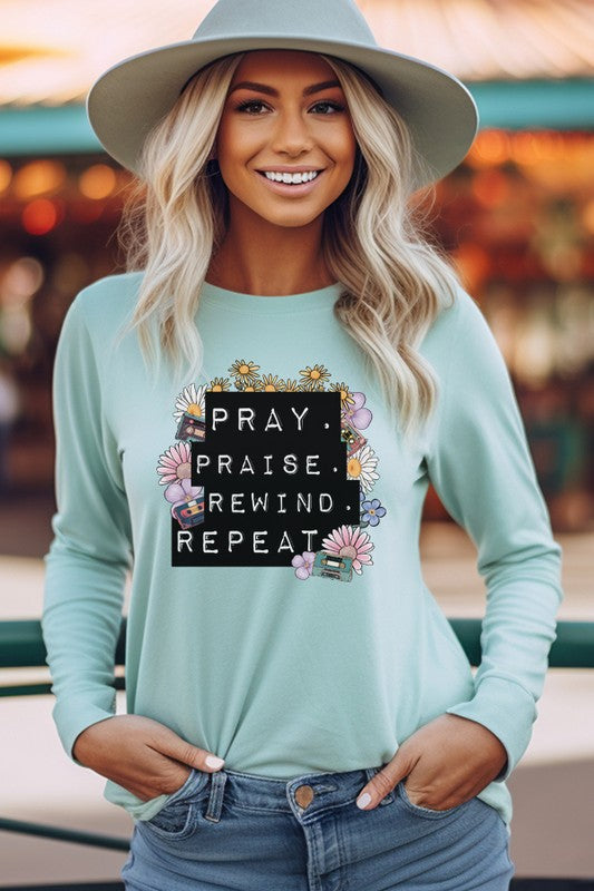 Stilla | Pray Praise Rewind Repeat Ls Top