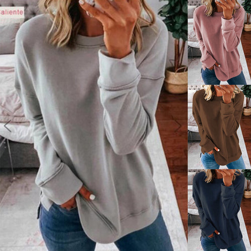 Dame afslappet sweatshirt med struktureret design og dropped shoulders Stilla