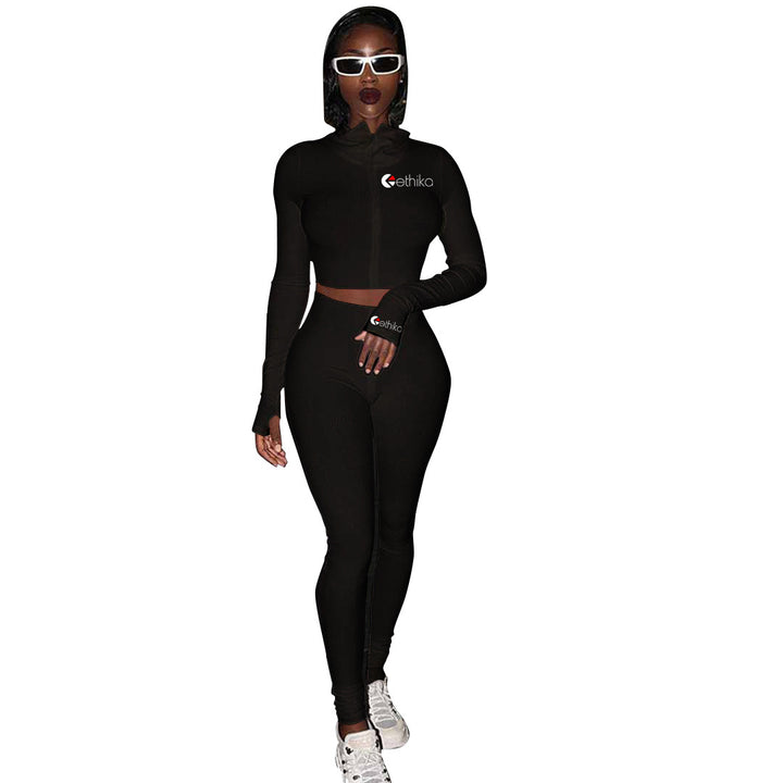 Dame Sporty Ensemble med tætsiddende overdel og leggings Stilla