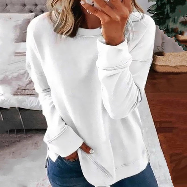 Dame afslappet sweatshirt med struktureret design og dropped shoulders Stilla