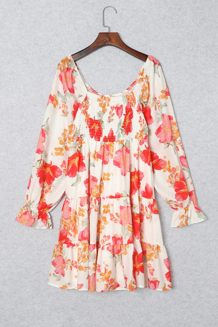 Stilla | Smocked Flounce Sleeve Dress