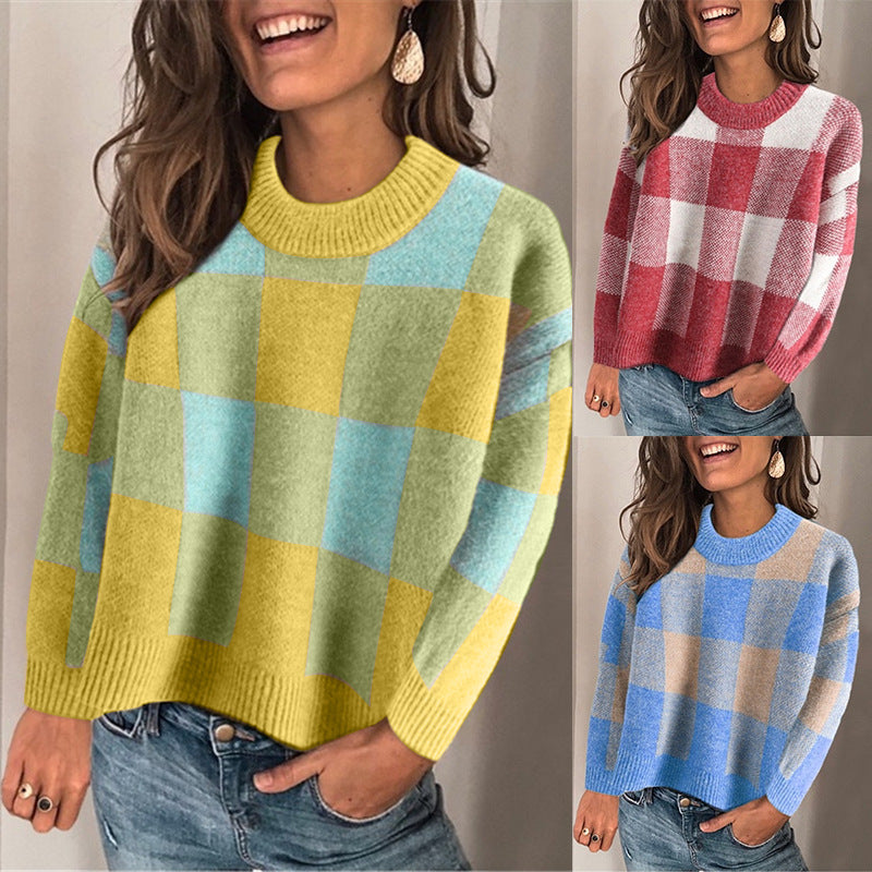 Dame pullover i moderne ternet mønster Stilla