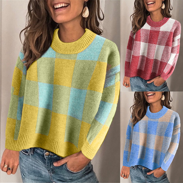 Dame pullover i moderne ternet mønster Stilla