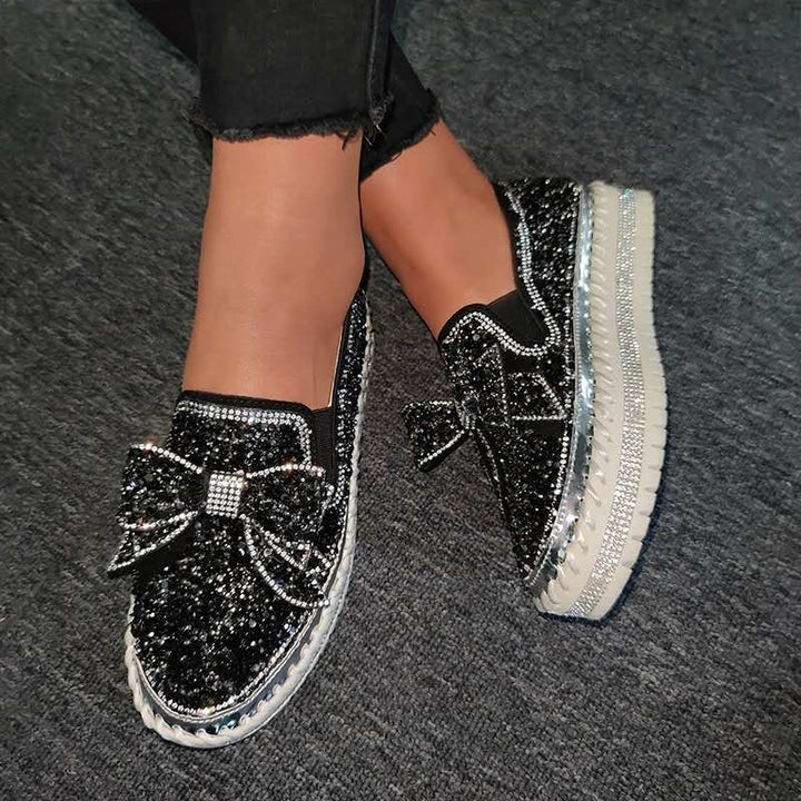 Dame Glitrende Slip-On Ballerinas Stilla