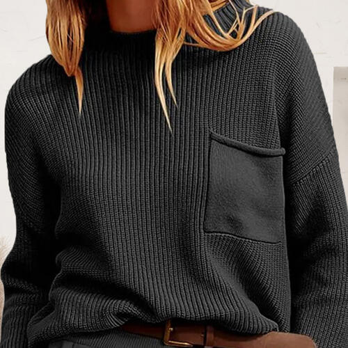 Stilla | Drop Shoulder Sweater Med Lomme