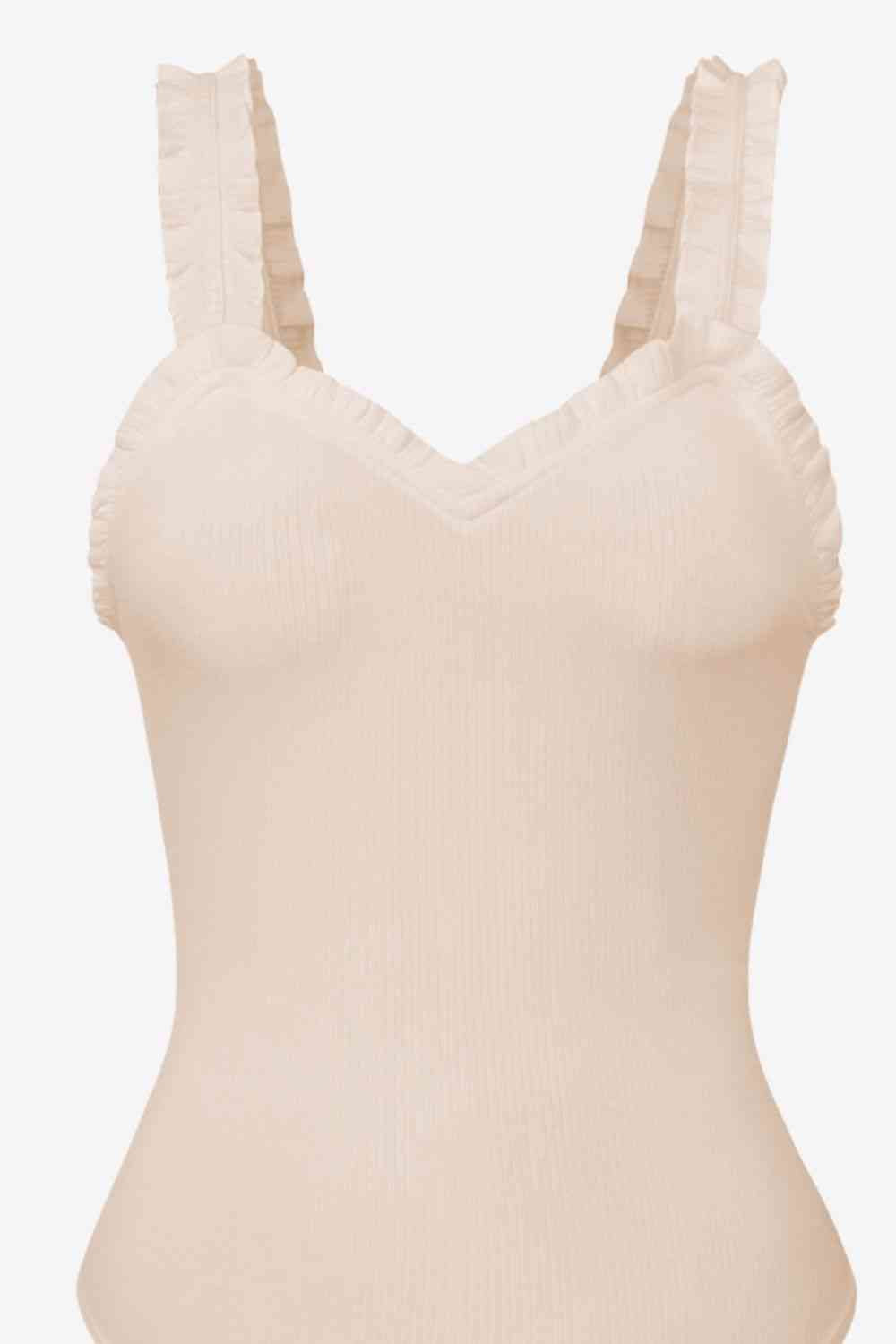Stilla | Ruffle Trim Ærmeløs Bodysuit
